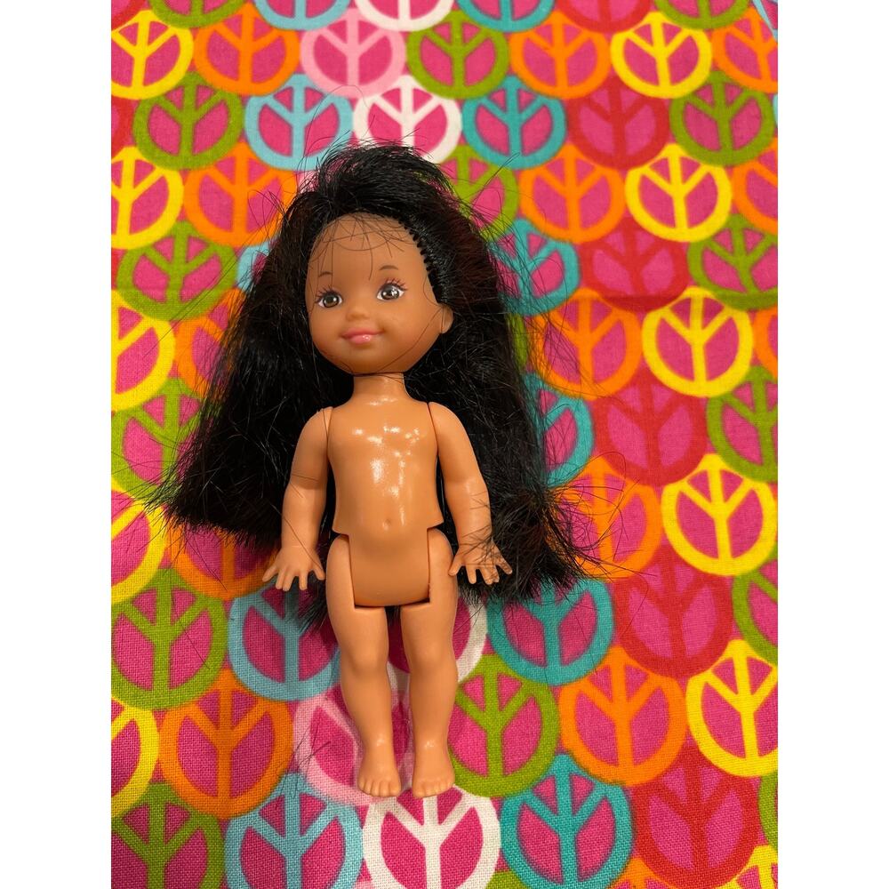 Vintage 1994 Mattel Kelly and Friends Kelly Doll  black hair Doll 4.5"